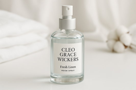 add Cleo Grace Wickers to the fresh linen room spray